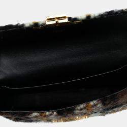 مملوكة مسبقًا حقيبة كتف سيلين سلسلة تريونفه صوف أسود