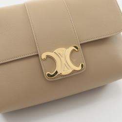 Pre Owned حقيبة كتف سيلين فيكتوار جلد بيج وسط