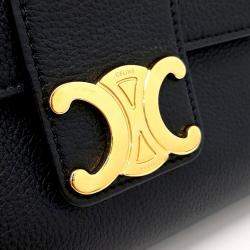 مملوكة مسبقًا Celine Black Leather Victoire Tin