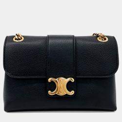 مملوكة مسبقًا Celine Black Leather Victoire Tin