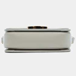 مملوكة مسبقًا حقيبة سي لين كروس بودي تريومف جلد عجل لامع رمادي مرافق