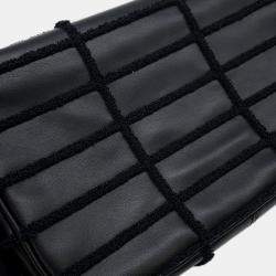 Pre Owned Celine Mono Chrome Chain shoulder Bag Black Leather