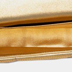 Pre Owned حقيبة كتف سلسلة سيلين ترتر ذهبي