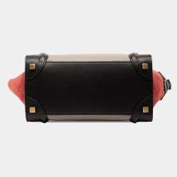 مملوكة مسبقًا حقيبة سيلين بنية صغيرة ثلاثية الألوان من الجلد لاغج توتج