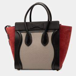 مملوكة مسبقًا حقيبة سيلين بنية صغيرة ثلاثية الألوان من الجلد لاغج توتج