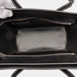 Pre Owned Celine Brown Micro Tricolor Leather Luggage Tote