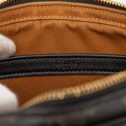 مملوكة مسبقًا حقيبة كروس بودي سيلين تريومف وسط قماش مطلي شعار بني