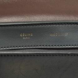 Pre Owned Celine Tricolor Leather and Suede Medium Trapeze Top Handle Bag