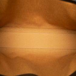 Pre Owned حقيبة تسوق سيلين كاباس أفقي قماش مكسو تريومف بني متوسطة