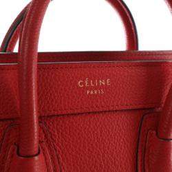 Pre Owned حقيبة يد سيليين نانو لاجيدج جلد عجل