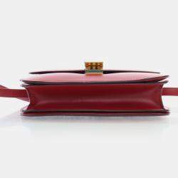 مملوكة مسبقًا حقيبة صندوق جلد عجل ناعم متوسط من سيلين