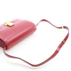 مملوكة مسبقًا حقيبة صندوق جلد عجل ناعم متوسط من سيلين