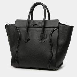 Pre Owned حقيبة يد سيلين لاجدج ميني جلد سوداء