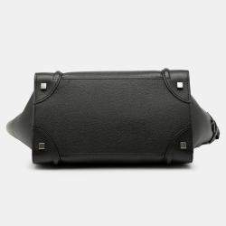 Pre Owned حقيبة يد سيلين لاجدج ميني جلد سوداء