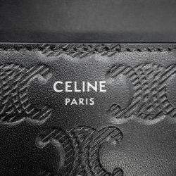 Pre Owned حقيبة كتف سيلين تريومف أفقية جلد أسود