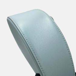 Pre Owned Celine Cuir Triomphe Buzas Shoulder Bag Light Blue Calf Leather