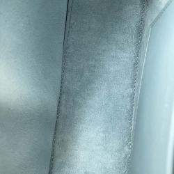 Pre Owned Celine Cuir Triomphe Buzas Shoulder Bag Light Blue Calf Leather