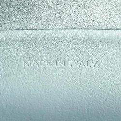 Pre Owned Celine Cuir Triomphe Buzas Shoulder Bag Light Blue Calf Leather