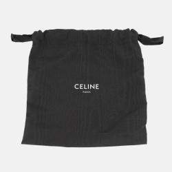 Pre Owned Celine Cuir Triomphe Buzas Shoulder Bag Light Blue Calf Leather