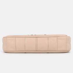 مملوكة مسبقًا Celine Mono Chrome Chain Shoulder Bag Beige Leather