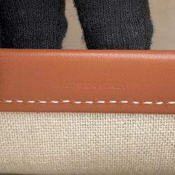 مملوكة مسبقًا حقيبة يد سيلين كاباتاي قطن أبيض/أسود كبيرة