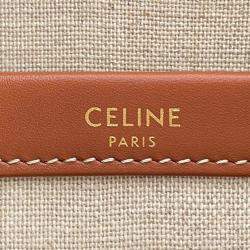 مملوكة مسبقًا حقيبة يد سيلين كاباتاي قطن أبيض/أسود كبيرة