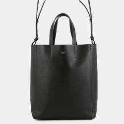 مملوكة مسبقًا Celine Vertical Cabas Tote Black Leather Size Small