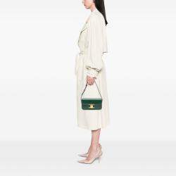 مملوكة مسبقًا حقيبة كتف سيلين كلود جلد عجل لامع أخضر