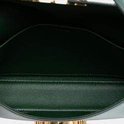 مملوكة مسبقًا حقيبة كتف سيلين كلود جلد عجل لامع أخضر