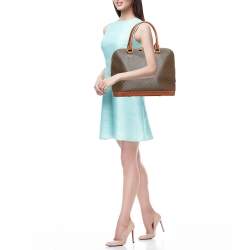 مملوكة مسبقًا Celine Brown Macadam Print Coated Canvas and Leather Dome Bag