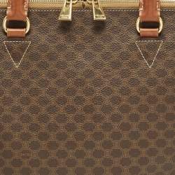 مملوكة مسبقًا Celine Brown Macadam Print Coated Canvas and Leather Dome Bag