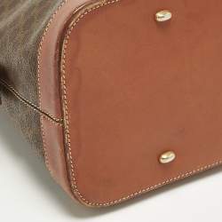 مملوكة مسبقًا Celine Brown Macadam Print Coated Canvas and Leather Dome Bag