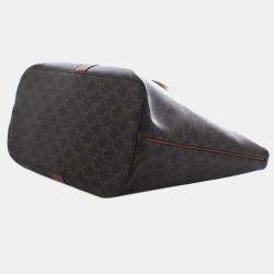 مملوكة مسبقًا Celine Brown Medium Triomphe Coated Canvas Cabas Tote