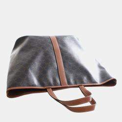 مملوكة مسبقًا Celine Brown Medium Triomphe Coated Canvas Cabas Tote