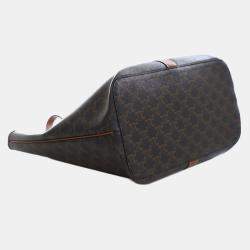 مملوكة مسبقًا Celine Brown Medium Triomphe Coated Canvas Cabas Tote