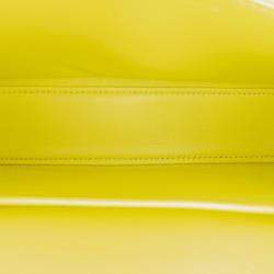 Pre Owned حقيبة كتف بسلسلة كلود جلد عجل لامع أصفر سيلين