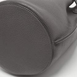 Pre Owned Celine Big Grey Nano Leather Bucket Bag