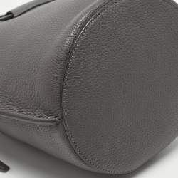 Pre Owned Celine Big Grey Nano Leather Bucket Bag