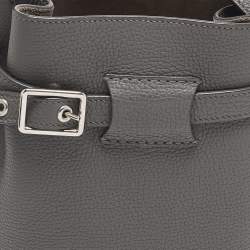 Pre Owned Celine Big Grey Nano Leather Bucket Bag