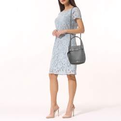 Pre Owned Celine Big Grey Nano Leather Bucket Bag