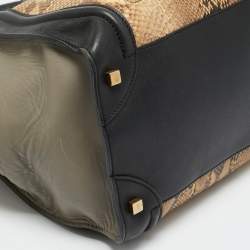 مملوكة مسبقًا Celine Luggage Mini Tricolor Leather and Python Tote