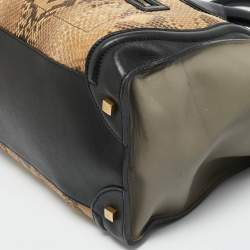 مملوكة مسبقًا Celine Luggage Mini Tricolor Leather and Python Tote