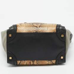 مملوكة مسبقًا Celine Luggage Mini Tricolor Leather and Python Tote
