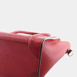مملوكة مسبقًا Celine Red Nano Leather Luggage Tote