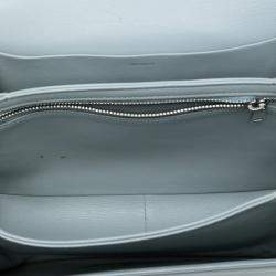 Pre Owned Celine Blue Classique Shiny Calfskin Triomphe Crossbody