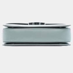 Pre Owned Celine Blue Classique Shiny Calfskin Triomphe Crossbody