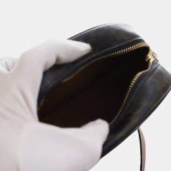 Pre Owned حقيبة كروس سيلين تريومف بيضاوية قماش مطلي بني تريومف جلد