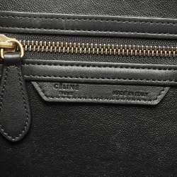 Pre Owned Celine Luggage Mini Black Leather Tote