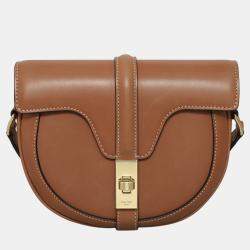 Pre Owned Celine Small Tan Leather Besace 16 Bag