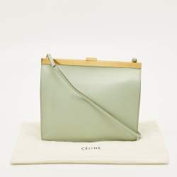 مملوكة مسبقًا Celine Clasp Mini Light Green Leather Crossbody Bag
